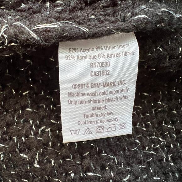 Crazy 8's Black Silver Sweater Dress XL 14 - Picture 7 of 9